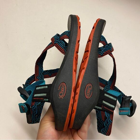 Chaco Z cloud blue orange women’s hiking walking water sandals 8 - Picture 4 of 8